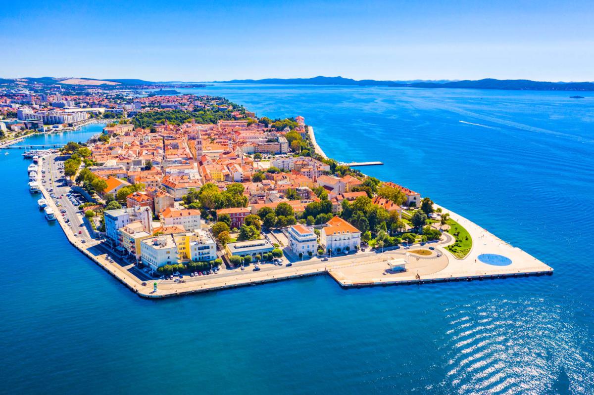 Aerial,View,Of,The,Old,Town,Of,Zadar,,Croatia
