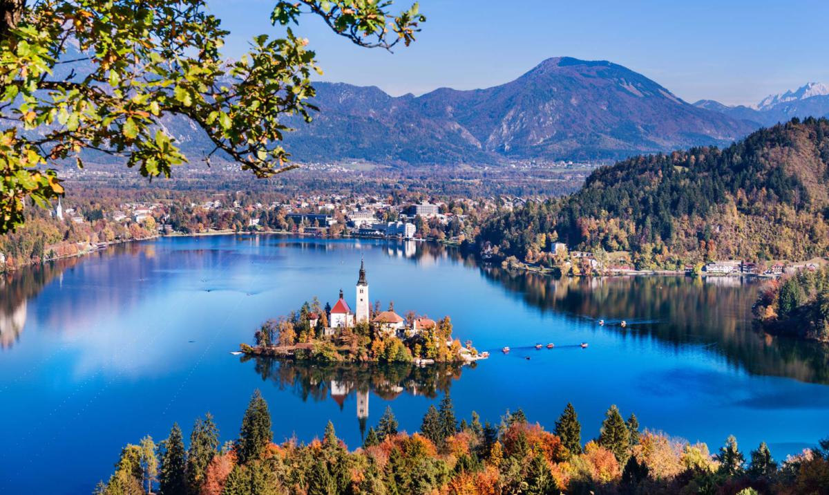 Bled,,Slovenia,-,Panoramic,Aerial,View,Of,Lake,Bled,With